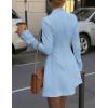 imagePRETTYGARDEN Womens Long Sleeve Mini Dress 2025 Fall Bodycon Mock Neck Elegant Business Work Party Short DressesLight Blue