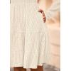 imagePRETTYGARDEN Womens Sweater Dress 2025 Fall Long Sleeve V Neck A Line Fit and Flare Ribbed Short Dresses Knit Outfits PocketsBeige