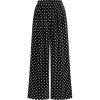 imagePRETTYGARDEN Casual Womens Pants 2025 Elastic Waist Palazzo Long Stretchy Wide Leg Trousers Knit Fall Outfits with PocketsDot Black White