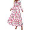 Floral Green Pink