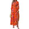 Floral Orange Purple