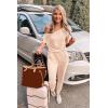 imagePRETTYGARDEN Jumpsuits for Women 2025 Dressy Casual Off Shoulder Romper Outfits Spring Vacation Travel Summer Lounge ClothesBeige