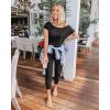imagePRETTYGARDEN Jumpsuits for Women 2025 Dressy Casual Off Shoulder Romper Outfits Spring Vacation Travel Summer Lounge ClothesBlack