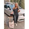 imagePRETTYGARDEN Jumpsuits for Women 2025 Dressy Casual Off Shoulder Romper Outfits Spring Vacation Travel Summer Lounge ClothesDark Grey