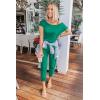 imagePRETTYGARDEN Jumpsuits for Women 2025 Dressy Casual Off Shoulder Romper Outfits Spring Vacation Travel Summer Lounge ClothesGrass Green