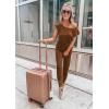 imagePRETTYGARDEN Jumpsuits for Women 2025 Dressy Casual Off Shoulder Romper Outfits Spring Vacation Travel Summer Lounge ClothesLight Brown