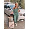 imagePRETTYGARDEN Jumpsuits for Women 2025 Dressy Casual Off Shoulder Romper Outfits Spring Vacation Travel Summer Lounge ClothesLight Green