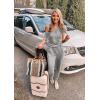 imagePRETTYGARDEN Jumpsuits for Women 2025 Dressy Casual Off Shoulder Romper Outfits Spring Vacation Travel Summer Lounge ClothesLight Grey