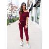 imagePRETTYGARDEN Jumpsuits for Women 2025 Dressy Casual Off Shoulder Romper Outfits Spring Vacation Travel Summer Lounge ClothesWine Red