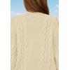 imagePRETTYGARDEN Long Sleeve Open Front Chunky Cardigan Sweaters for Women Cable Knit Long Cardigans Fall Outfits with PocketsApricot