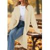 imagePRETTYGARDEN Long Sleeve Open Front Chunky Cardigan Sweaters for Women Cable Knit Long Cardigans Fall Outfits with PocketsApricot