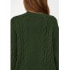 imagePRETTYGARDEN Long Sleeve Open Front Chunky Cardigan Sweaters for Women Cable Knit Long Cardigans Fall Outfits with PocketsArmy Green