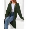 imagePRETTYGARDEN Long Sleeve Open Front Chunky Cardigan Sweaters for Women Cable Knit Long Cardigans Fall Outfits with PocketsArmy Green