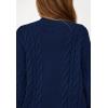 imagePRETTYGARDEN Long Sleeve Open Front Chunky Cardigan Sweaters for Women Cable Knit Long Cardigans Fall Outfits with PocketsBlue