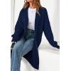 imagePRETTYGARDEN Long Sleeve Open Front Chunky Cardigan Sweaters for Women Cable Knit Long Cardigans Fall Outfits with PocketsBlue