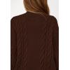 imagePRETTYGARDEN Long Sleeve Open Front Chunky Cardigan Sweaters for Women Cable Knit Long Cardigans Fall Outfits with PocketsBrown