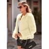 imagePRETTYGARDEN Womens 2025 Winter Coats Fleece Cropped Jacket Faux Fur Long Sleeve Pockets Shaggy Warm Outerwear Fall ClothesYellow