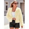 imagePRETTYGARDEN Womens 2025 Winter Coats Fleece Cropped Jacket Faux Fur Long Sleeve Pockets Shaggy Warm Outerwear Fall ClothesYellow