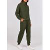 imagePRETTYGARDEN Womens Fall 2 Piece Lounge Sets Zip Up Sweatshirt Jogger Pants Sweat Track Suits Travel Outfit Winter ClothingArmy Green
