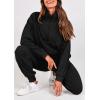 imagePRETTYGARDEN Womens Fall 2 Piece Lounge Sets Zip Up Sweatshirt Jogger Pants Sweat Track Suits Travel Outfit Winter ClothingBlack