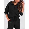 imagePRETTYGARDEN Womens Fall 2 Piece Lounge Sets Zip Up Sweatshirt Jogger Pants Sweat Track Suits Travel Outfit Winter ClothingBlack