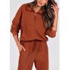 imagePRETTYGARDEN Womens Fall 2 Piece Lounge Sets Zip Up Sweatshirt Jogger Pants Sweat Track Suits Travel Outfit Winter ClothingBrick Red