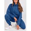 imagePRETTYGARDEN Womens Fall 2 Piece Lounge Sets Zip Up Sweatshirt Jogger Pants Sweat Track Suits Travel Outfit Winter ClothingDark Blue