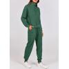 imagePRETTYGARDEN Womens Fall 2 Piece Lounge Sets Zip Up Sweatshirt Jogger Pants Sweat Track Suits Travel Outfit Winter ClothingDark Green