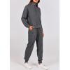 imagePRETTYGARDEN Womens Fall 2 Piece Lounge Sets Zip Up Sweatshirt Jogger Pants Sweat Track Suits Travel Outfit Winter ClothingDark Grey