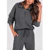imagePRETTYGARDEN Womens Fall 2 Piece Lounge Sets Zip Up Sweatshirt Jogger Pants Sweat Track Suits Travel Outfit Winter ClothingDark Grey