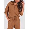 imagePRETTYGARDEN Womens Fall 2 Piece Lounge Sets Zip Up Sweatshirt Jogger Pants Sweat Track Suits Travel Outfit Winter ClothingDark Khaki