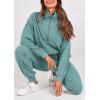 imagePRETTYGARDEN Womens Fall 2 Piece Lounge Sets Zip Up Sweatshirt Jogger Pants Sweat Track Suits Travel Outfit Winter ClothingFruit Green
