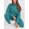 imagePRETTYGARDEN Womens Fall 2 Piece Lounge Sets Zip Up Sweatshirt Jogger Pants Sweat Track Suits Travel Outfit Winter ClothingLake Blue
