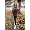 imagePRETTYGARDEN Womens Fashion Winter Coats Sherpa Fleece Faux Fur Shearling Oversized Trendy Jackets Warm Outerwear ClothingDark Coffee