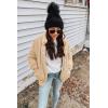 imagePRETTYGARDEN Womens Fashion Winter Coats Sherpa Fleece Faux Fur Shearling Oversized Trendy Jackets Warm Outerwear ClothingStyle One Apricot