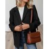 imagePRETTYGARDEN Womens Faux Suede Blazers 2025 Fall Long Sleeve Lapel Business Casual Work Office Clothes Dressy Suit JacketsBlack