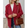 imagePRETTYGARDEN Womens Faux Suede Blazers 2025 Fall Long Sleeve Lapel Business Casual Work Office Clothes Dressy Suit JacketsRed
