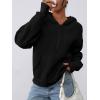 imagePRETTYGARDEN Womens Half Zip Up Hoodies 2025 Fall Long Sleeve Cropped Pullover Oversized Sweatshirt Fashion Y2K ClothesBlack
