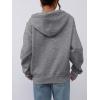imagePRETTYGARDEN Womens Half Zip Up Hoodies 2025 Fall Long Sleeve Cropped Pullover Oversized Sweatshirt Fashion Y2K ClothesDark Grey