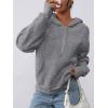 imagePRETTYGARDEN Womens Half Zip Up Hoodies 2025 Fall Long Sleeve Cropped Pullover Oversized Sweatshirt Fashion Y2K ClothesDark Grey