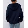 imagePRETTYGARDEN Womens Half Zip Up Hoodies 2025 Fall Long Sleeve Cropped Pullover Oversized Sweatshirt Fashion Y2K ClothesNavy