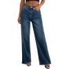 imagePRETTYGARDEN Wide Leg Jeans for Women Trendy 2025 High Waisted Stretchy Baggy Raw Hem Denim Palazzo Pants with PocketsVintage Blue