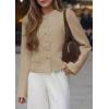 imagePRETTYGARDEN Women Blazers Business Casual Outfits 2025 Fall Fashion Long Sleeve Professional Office Work Suit Jacket ClothesLight Khaki