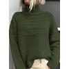 imagePRETTYGARDEN Womens Turtleneck Sweaters 2025 Fall Chunky Knit Pullover Long Sleeve Jumper Tops Trendy Winter ClothesArmy Green
