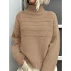 imagePRETTYGARDEN Womens Turtleneck Sweaters 2025 Fall Chunky Knit Pullover Long Sleeve Jumper Tops Trendy Winter ClothesKhaki