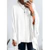 imagePRETTYGARDEN Womens 2025 Fall Winter Poncho Sweaters Trendy Chunky Knit Fringe Shawls Wraps Pullover Tops Holiday OutfitsWhite