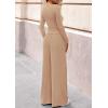 imagePRETTYGARDEN Matching Sets Women Clothing 2025 Fall Fashion Travel 2 Piece Lounge Sets Long Sleeve Crop Top Wide Leg PantsApricot