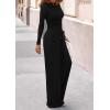 imagePRETTYGARDEN Matching Sets Women Clothing 2025 Fall Fashion Travel 2 Piece Lounge Sets Long Sleeve Crop Top Wide Leg PantsBlack