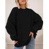 imagePRETTYGARDEN Oversized Sweatshirt for Women Fall Outfits 2025 Crewneck Long Sleeve Tops Fleece Pullover Winter ClothingBlack