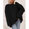 imagePRETTYGARDEN Oversized Sweatshirt for Women Fall Outfits 2025 Crewneck Long Sleeve Tops Fleece Pullover Winter ClothingBlack